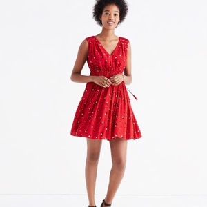 Madewell Magnolia tie-back dress (rosebud scatter)